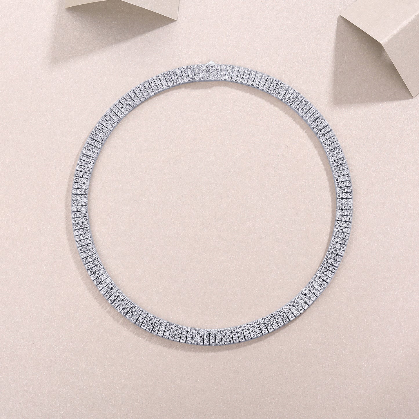 Aperture - Set With Top-quality Moissanite Luxury And Fashionable Light Luxury Jewelry Silver Bracelet S925 Silver Plated Platinum