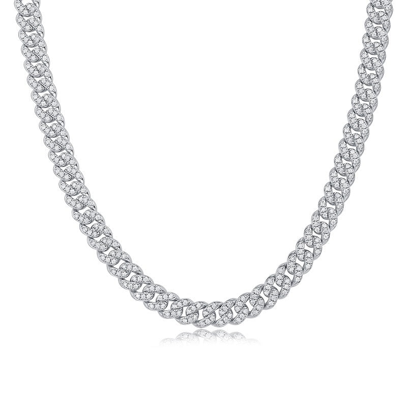 Life Convention Luxury Fashion Mossan Diamond S925 Silver Necklace