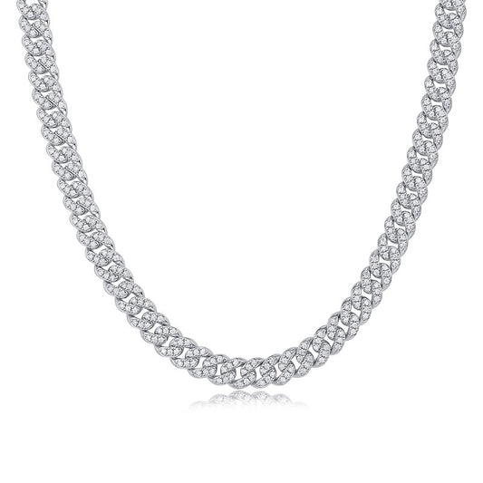Life Convention Luxury Fashion Mossan Diamond S925 Silver Necklace