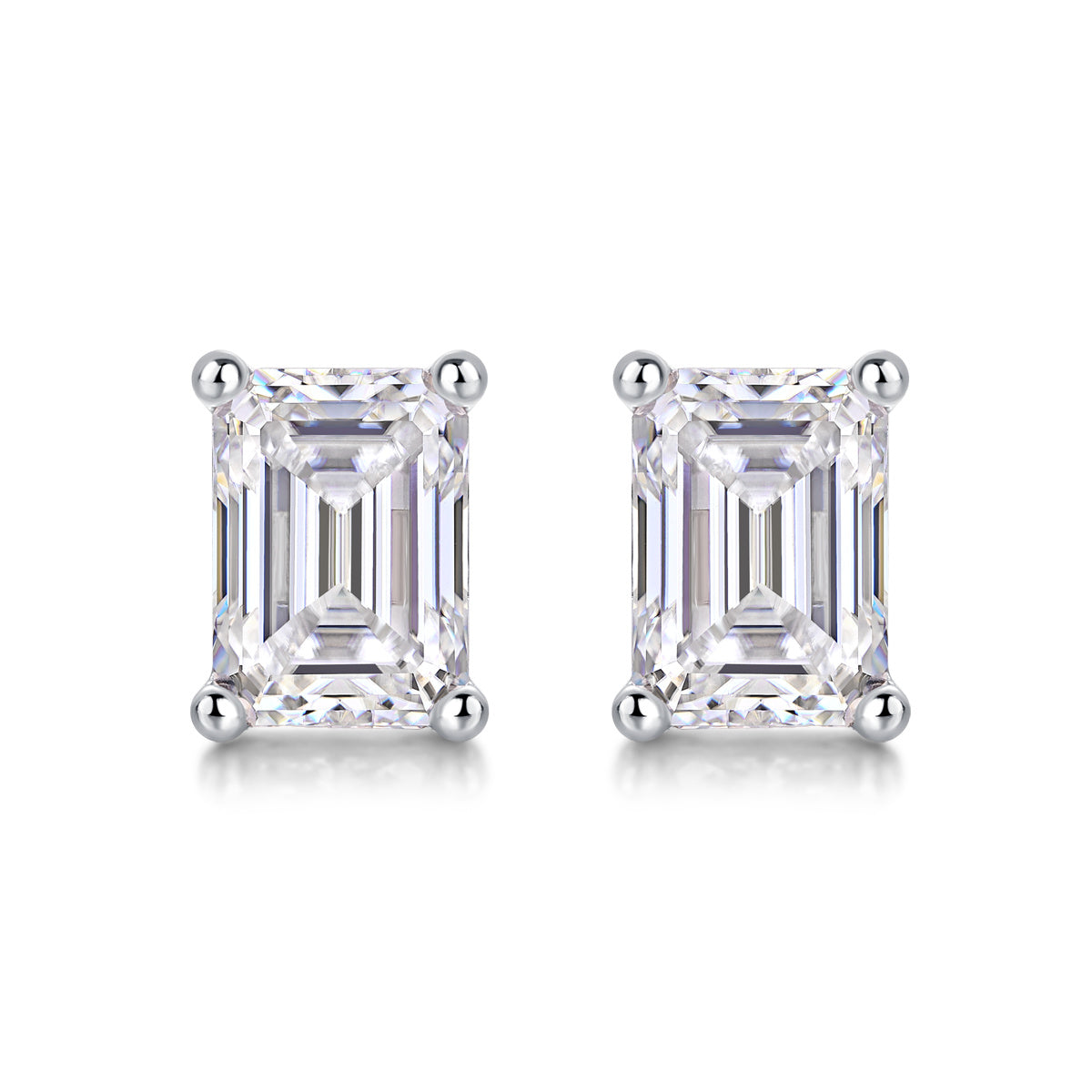 Sink Into Luxury Fashion Diamond Earrings Studs Set With Mosan Diamond Silver Ornaments