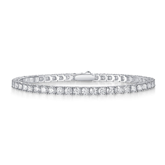 Unique Luxury Fashion Mosan Diamond S925 Silver Bracelet