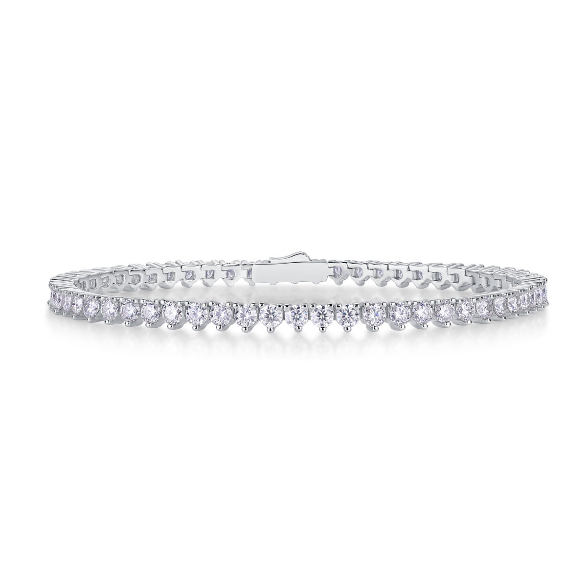 Mark Luxury Fashion Mosan Diamond S925 Silver Bracelet Comparable To Natural Diamonds