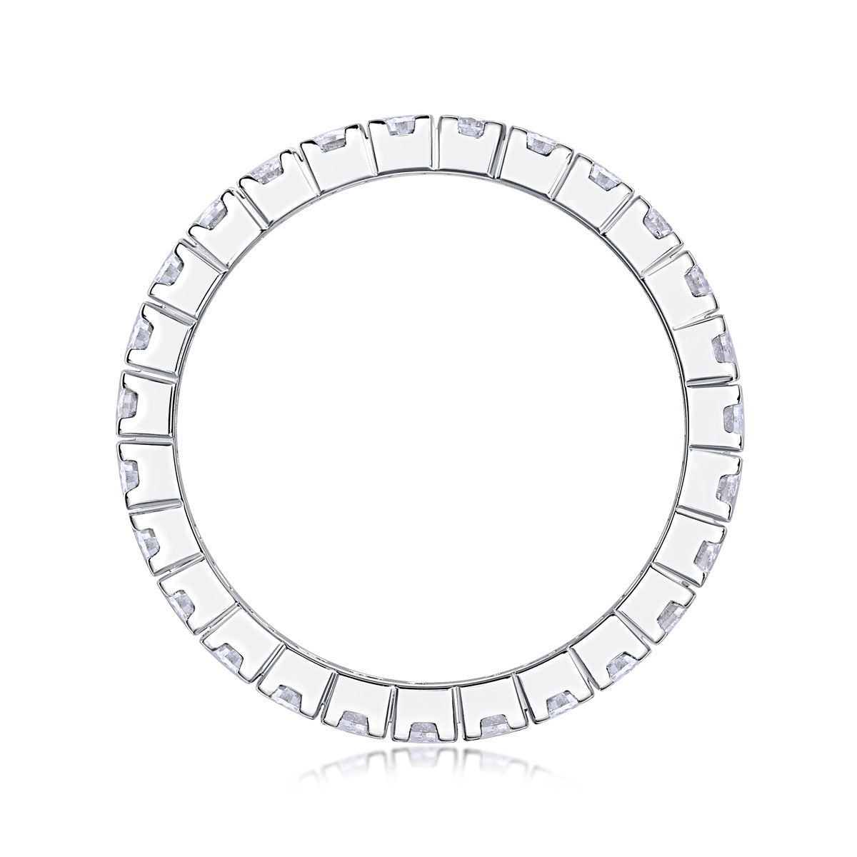 Multi-row Diamond Ring Luxury Fashion Set Moissanite Silver Ring