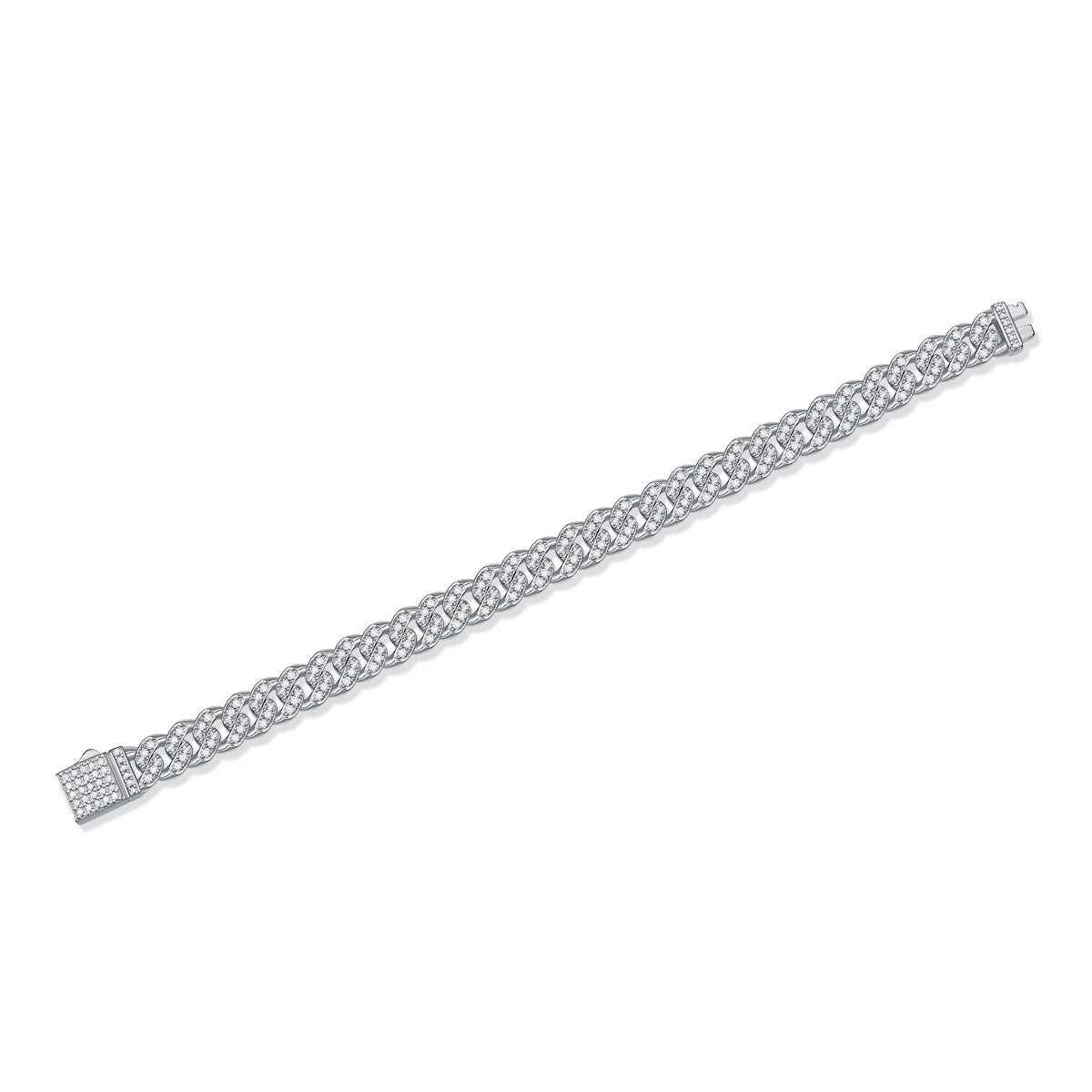 The Light Of Faith Luxury Fashion Mossan Diamond S925 Silver Bracelet