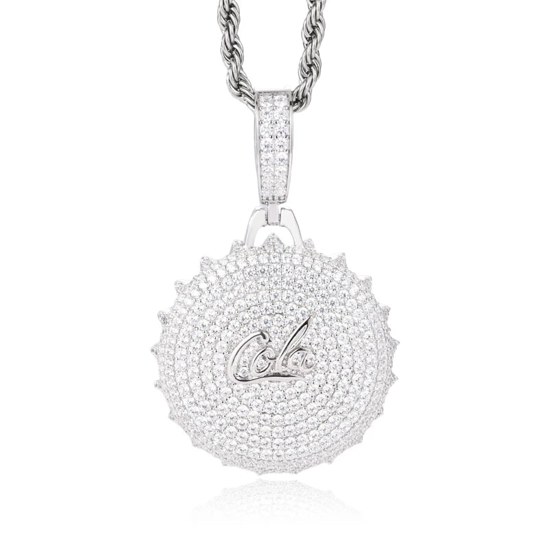 High Quality Unisex Beer cap Pendant Iced Out For Men Hip Hop Jewelry Gifts Accessories