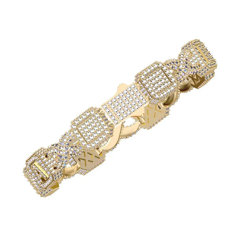 High Quality Styles Letter Bracelet Silver 925 Moissanite Iced Out Custom Name Bracelet For Men Hip Hop Jewelry Gifts