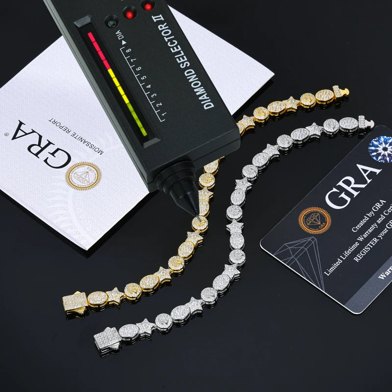 Unisex VVS Moissanite 925 Chains Necklaces Woman Chain For Men'S Hip Hop Jewelry