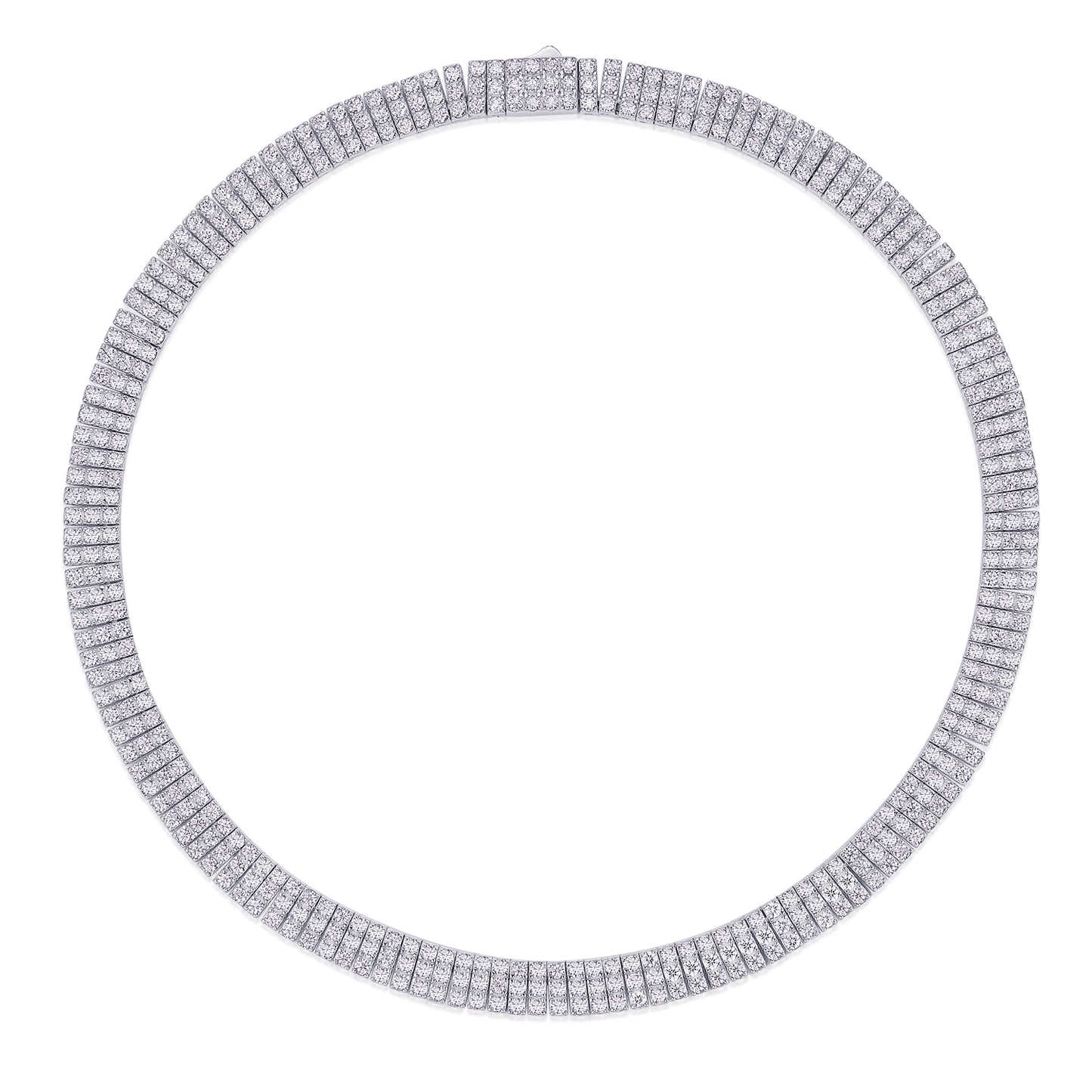 Aperture - Set With Top-quality Moissanite Luxury And Fashionable Light Luxury Jewelry Silver Bracelet S925 Silver Plated Platinum