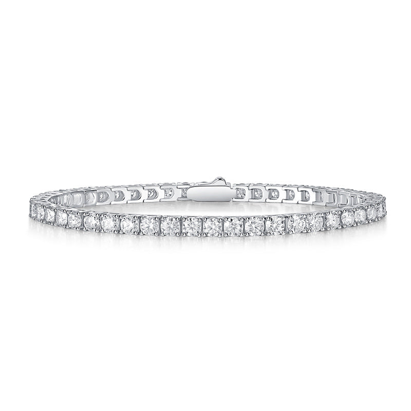 Unique Luxury Fashion Mosan Diamond S925 Silver Bracelet