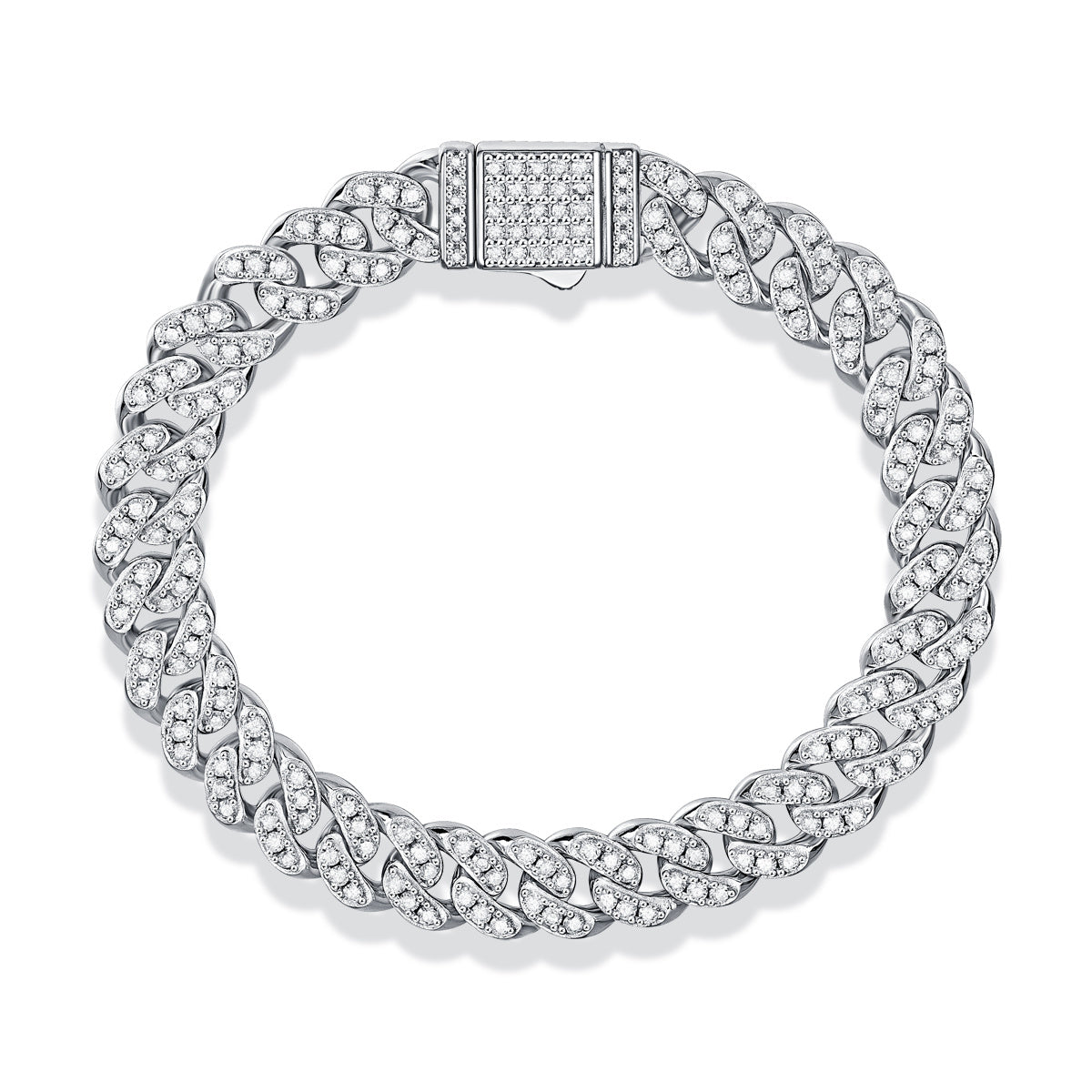 The Light Of Faith Luxury Fashion Mossan Diamond S925 Silver Bracelet